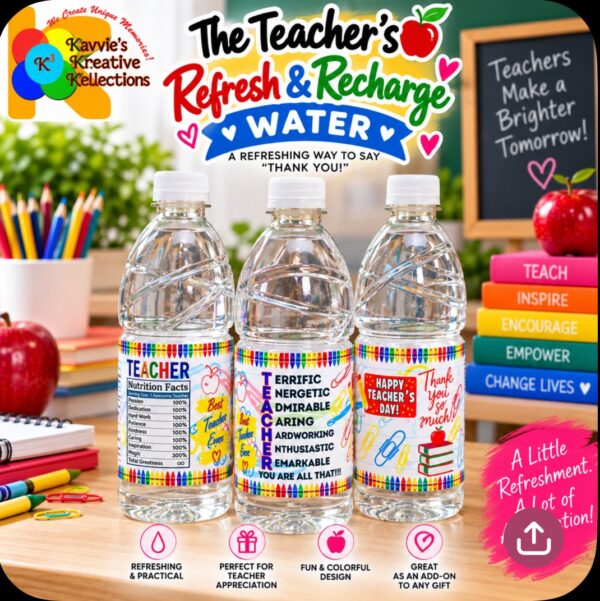 Teacher Appreciation Water